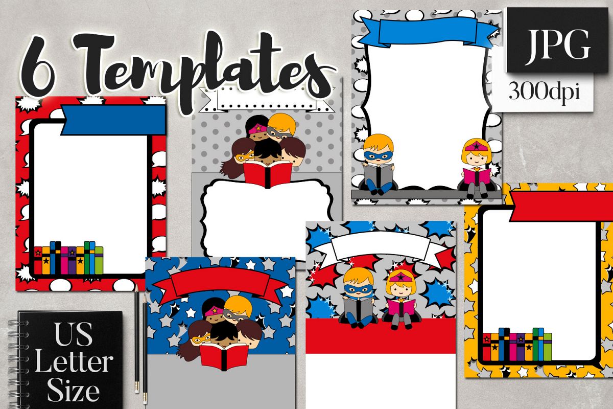 Back To School Superhero Flyer Templates example image 1