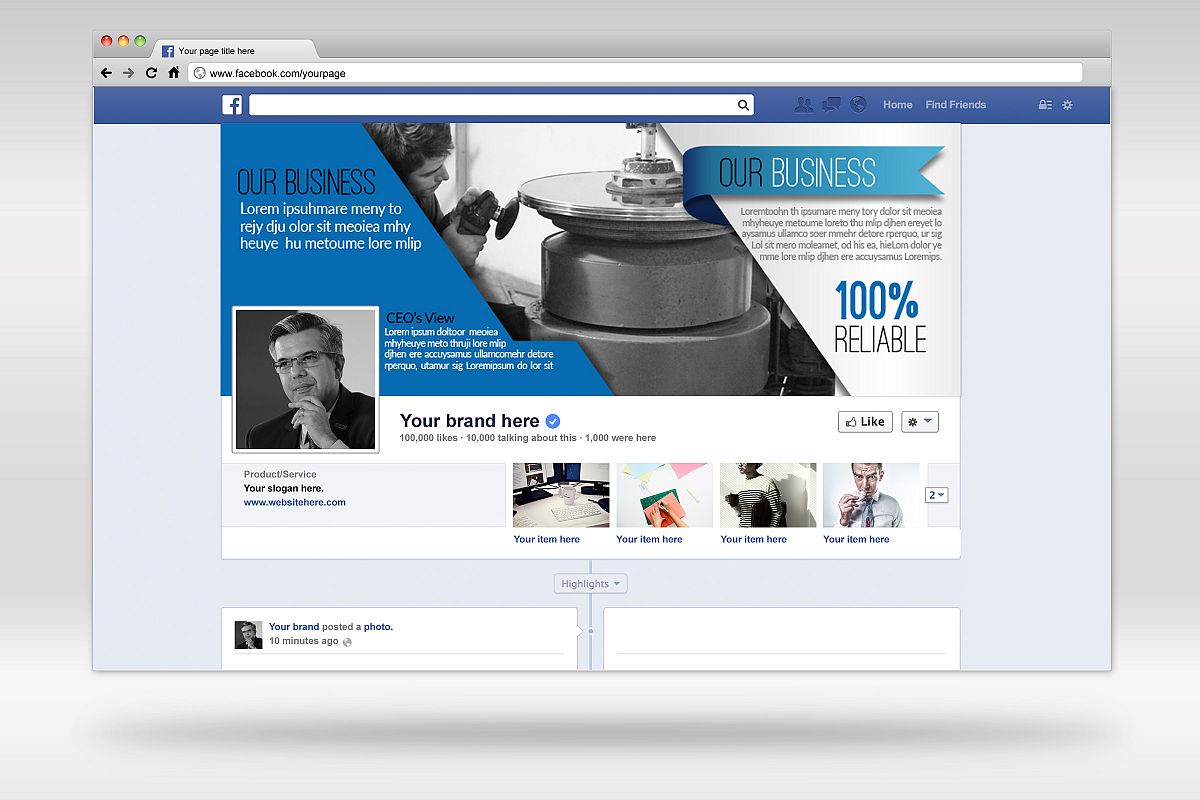 Business Facebook Timelines 03 example image 1