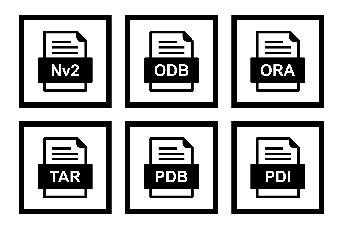 Set Of File Formats Icons example image 1
