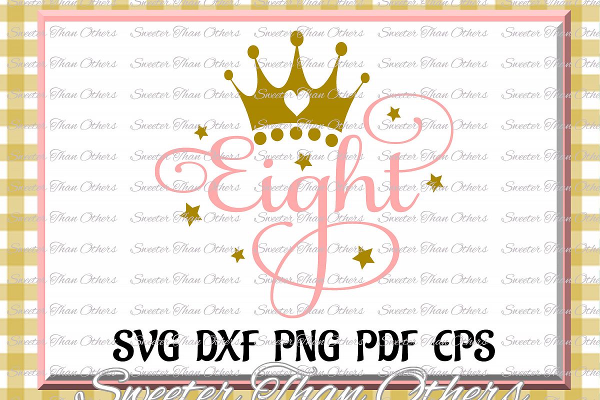 Eighth Birthday SVG, 8th Birthday svg example image 1
