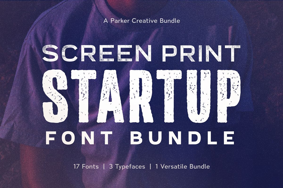 Screen Print Startup Fonts Bundle example image 1
