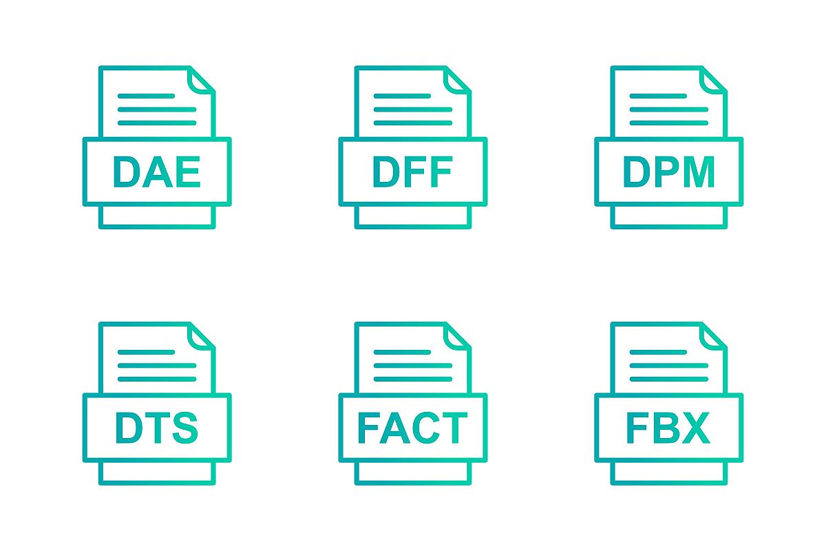Set Of File Formats Icons example image 1