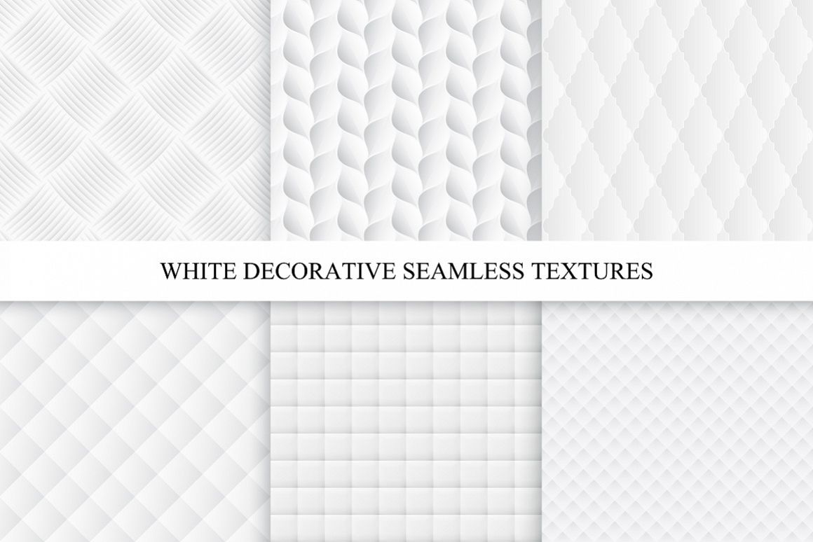 Decorative white soft textures set example image 1