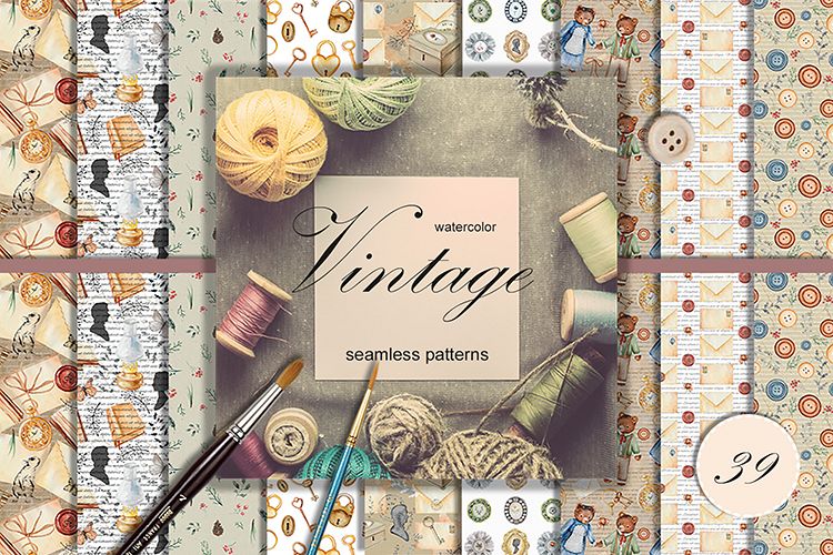 Vintage patterns collection example image 1