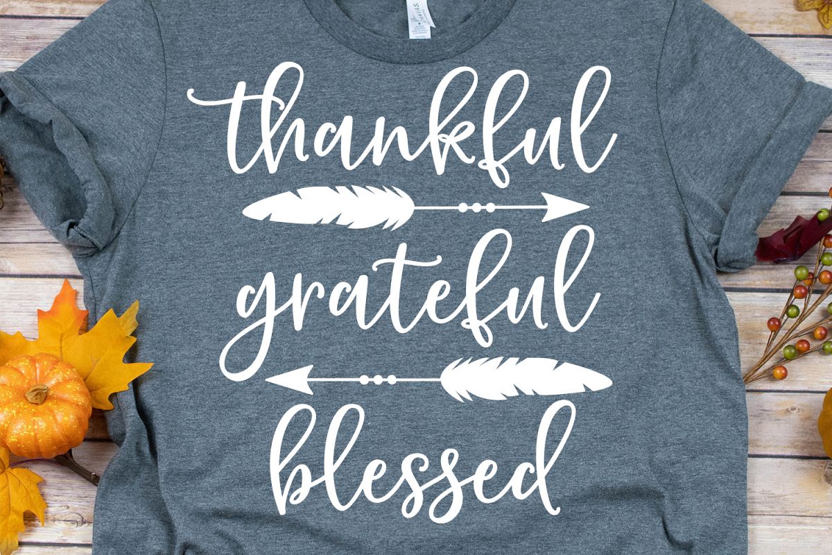 Thankful Grateful Blessed SVG, DXF, PNG, EPS example image 1
