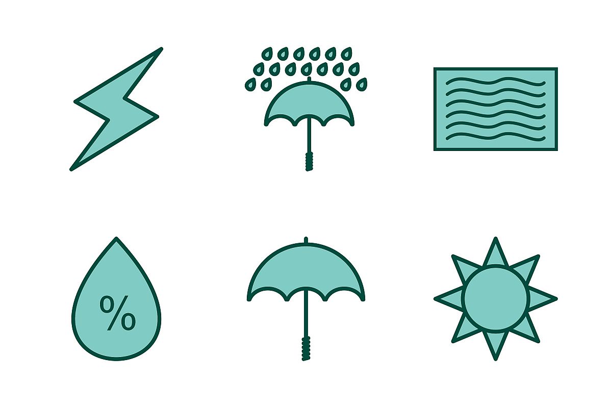 Set Of Weather And Season Icons example image 1
