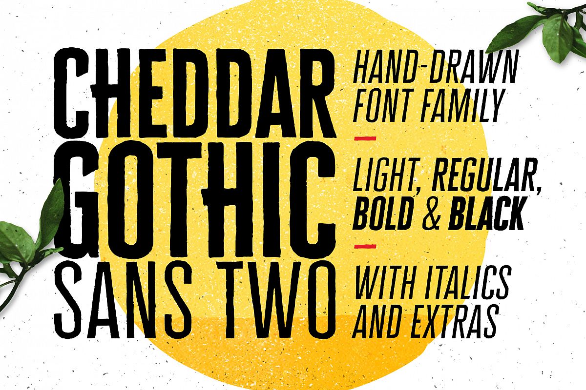 Cheddar Gothic Sans Two Fonts example image 1