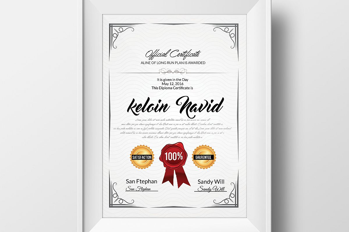 Vertical Diploma and Certificate example image 1