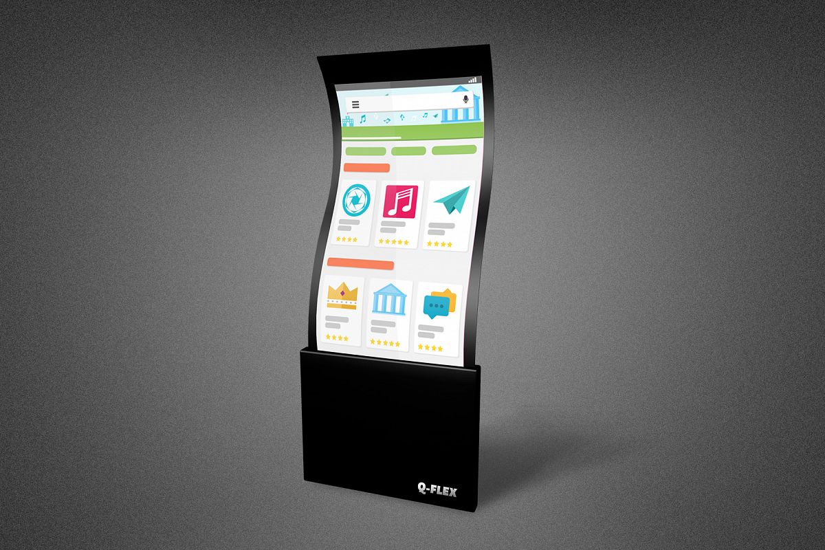Flexible Phone Mockup Template example image 1