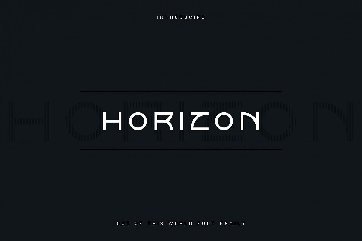 Horizon font family example image 1