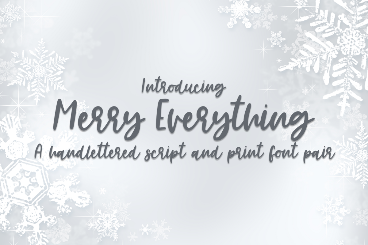 Merry Everything - A Handlettered Font Pair example image 1