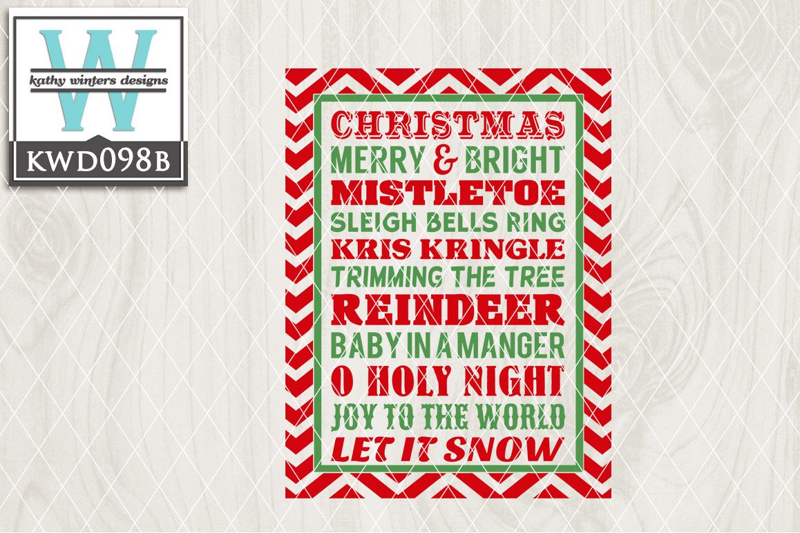Christmas Cutting File KWD098B example image 1