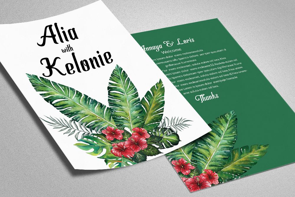 Double Sided Save The Date Card example image 1