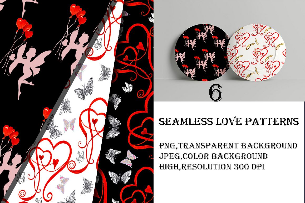 Download Set Love Valentine S Day 401973 Backgrounds Design Bundles