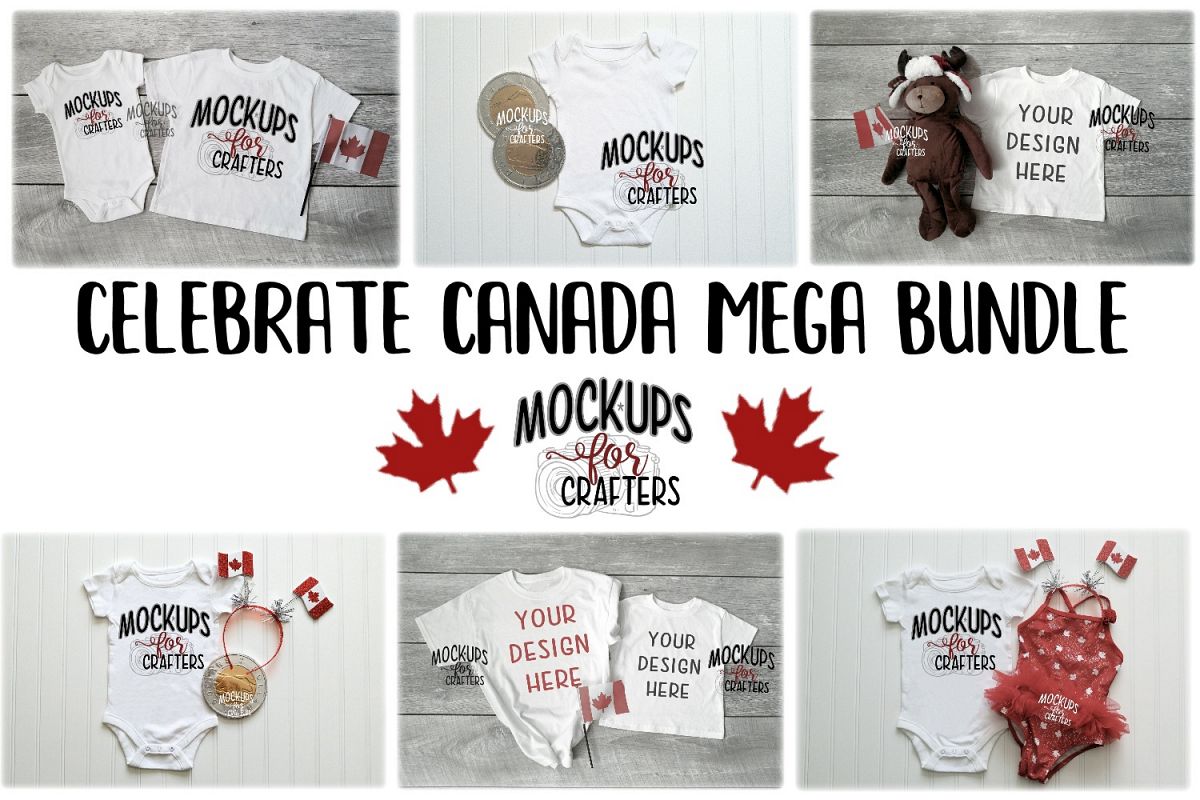 MOCK-UP BUNDLE CANADIAN THEME - BABY BODYSUITS, T-SHIRTS example image 1
