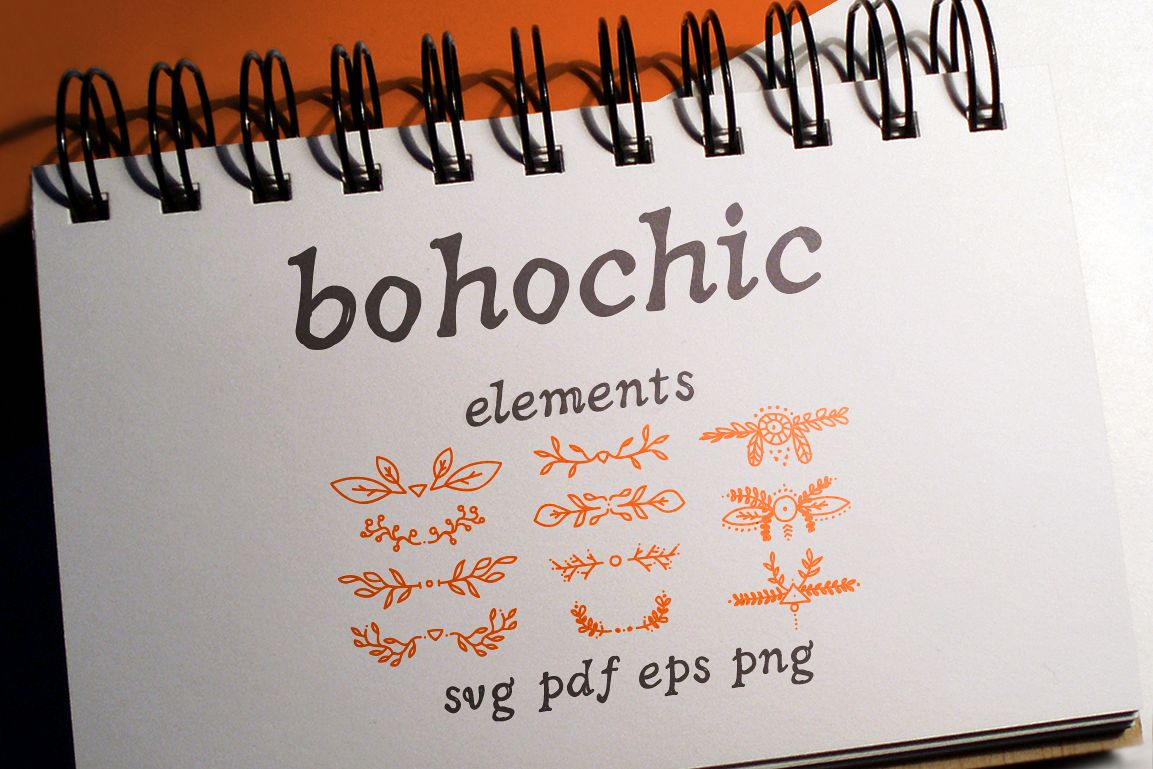 50 Boho-Chic Elements Vectors example image 1