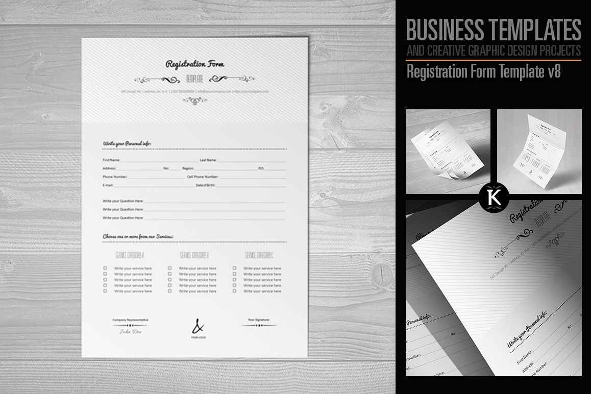 Registration Form Template v8 example image 1