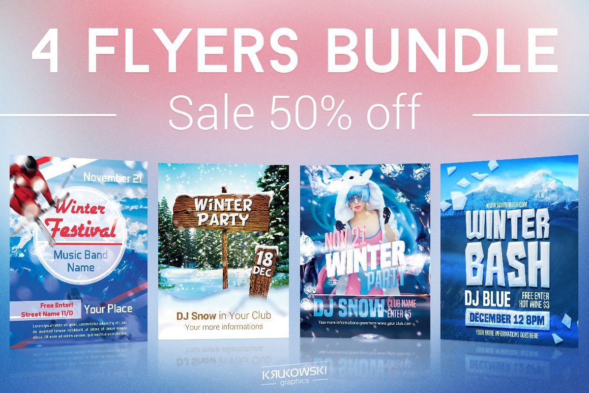 Winter Flyers Bundle example image 1
