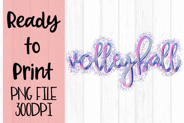 Confetti Volleyball Ready to Print example image 1
