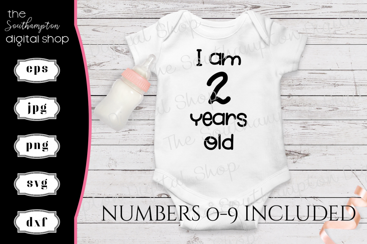 I am Years Old All Numbers Included example image 1