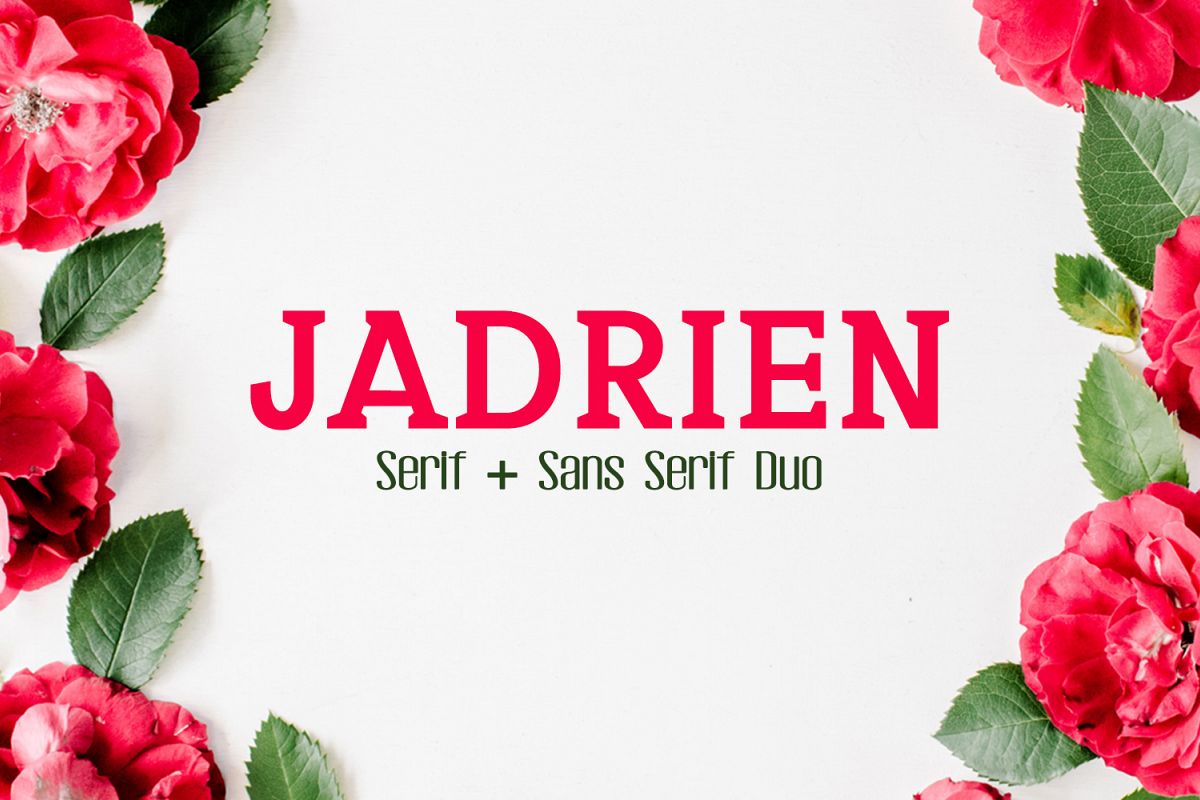 Jadrien Serif + Sans Duo 5 Font Pack example image 1