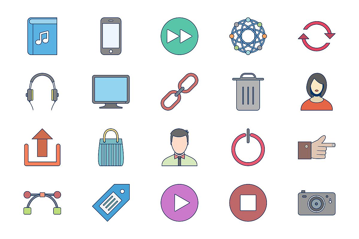Set Of Multimedia Icons example image 1