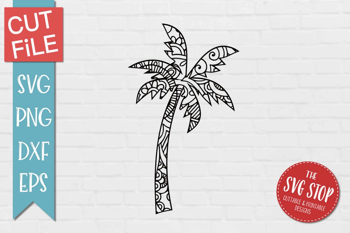 Download Zentangle Palm Tree Svg Png Dxf Eps