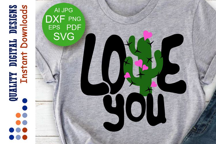 Valentines day svg decor Love you sign svg example image 1