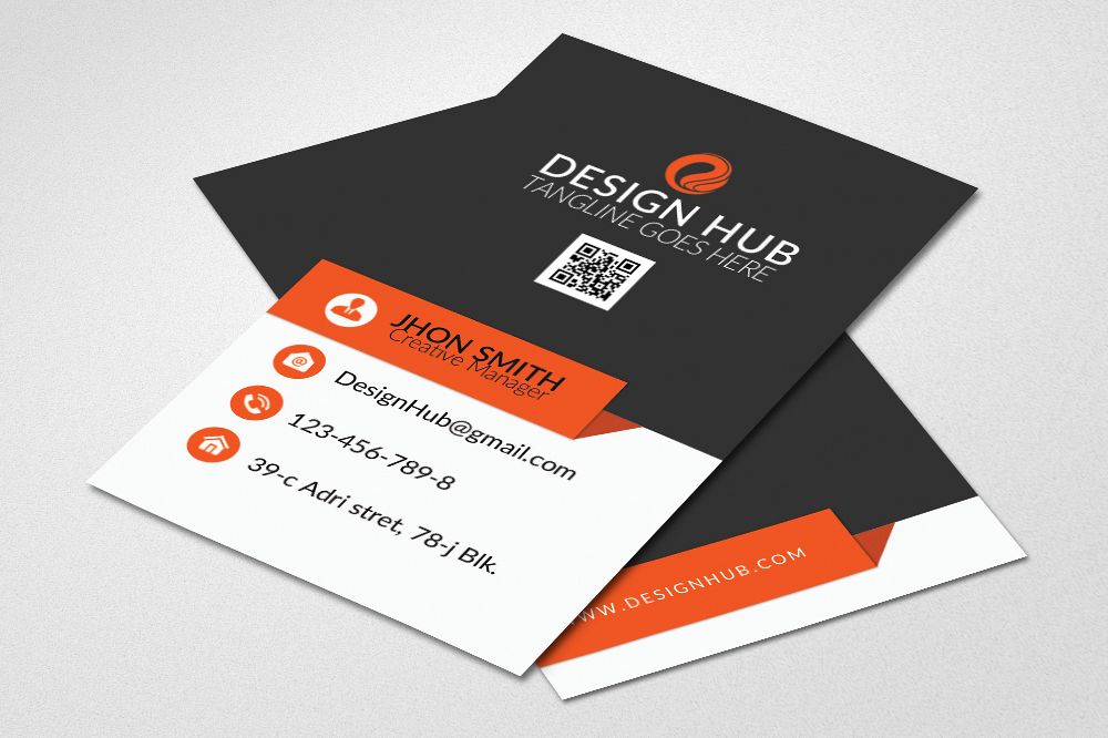 Vertical Business Card Template example image 1