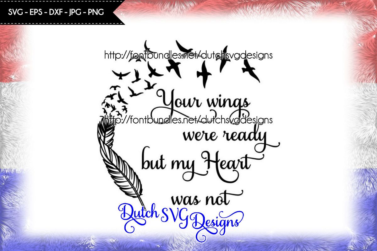 Text cutting file Your Wings example image 1