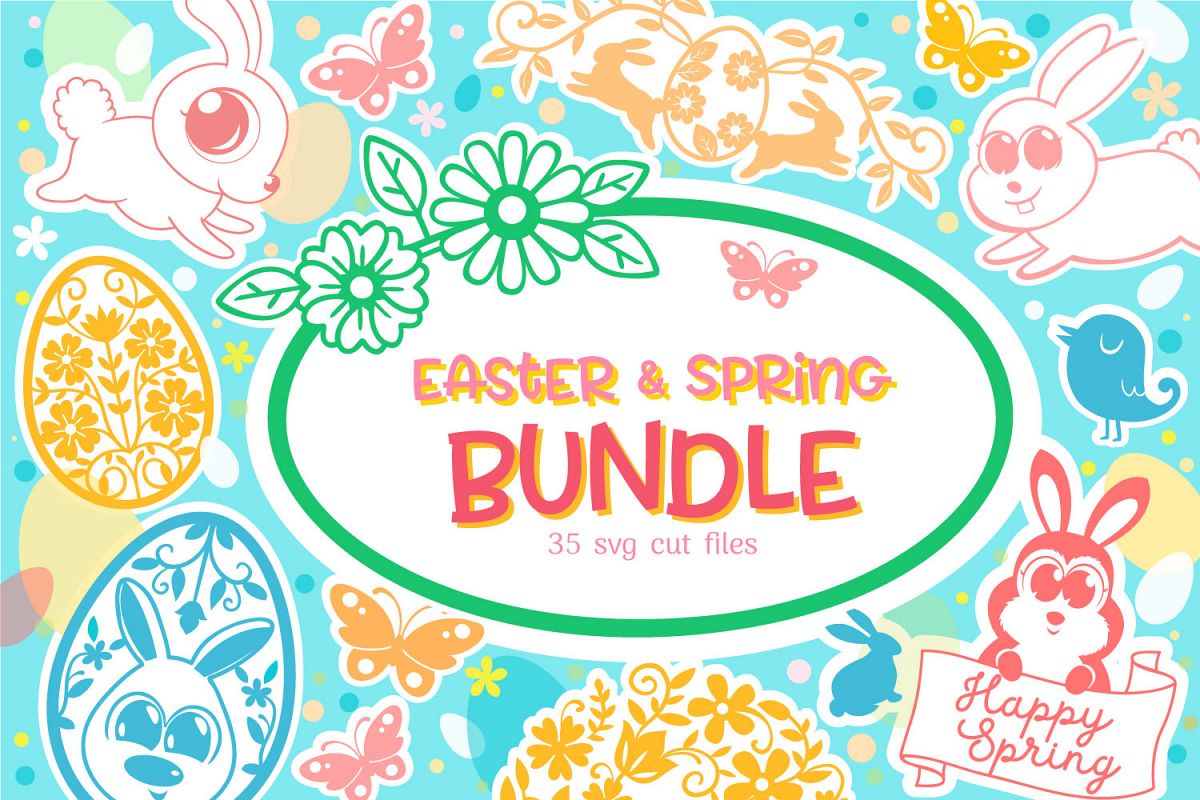 Download Easter Spring Bundle - 35 SVG cut files