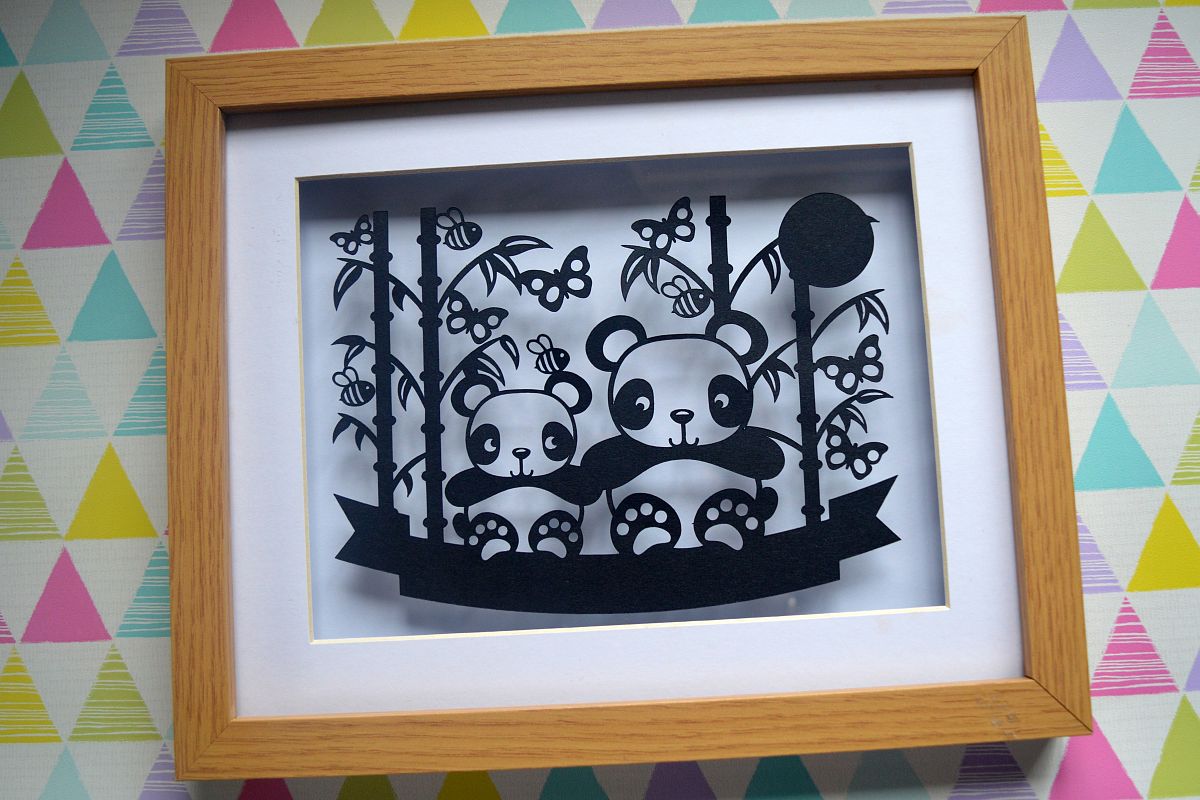 Panda Paper Cut SVG File example image 1