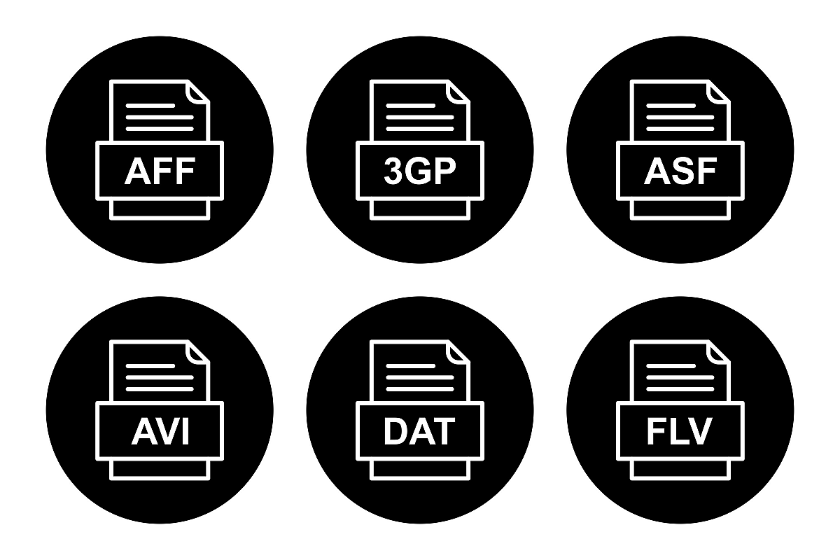 Set Of File Formats Icons example image 1