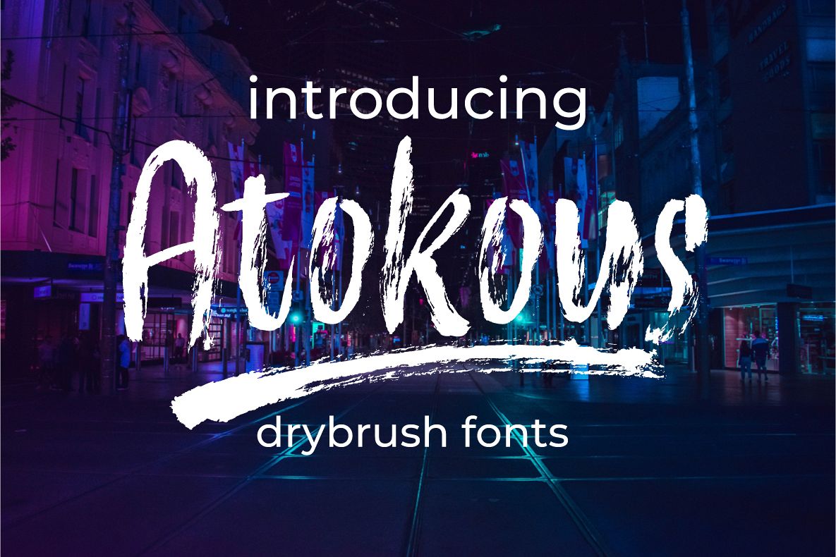 Atokous | Drybrush Fonts example image 1