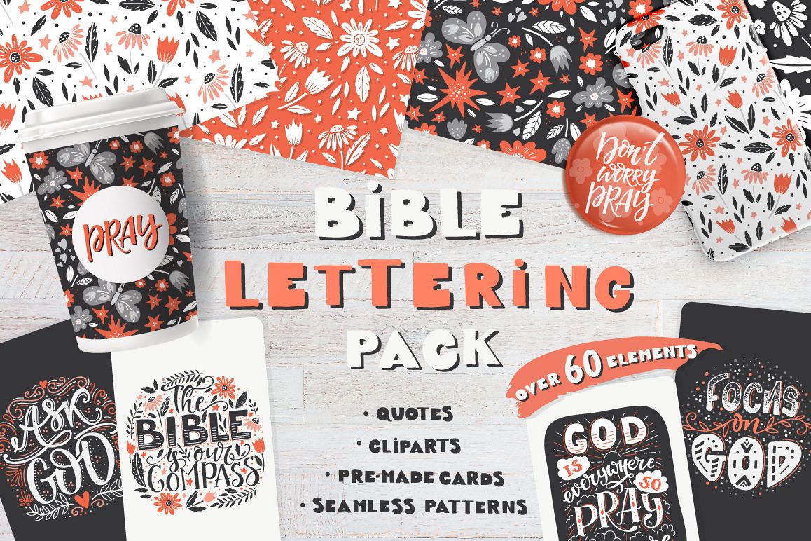 Bible lettering PACK example image 1