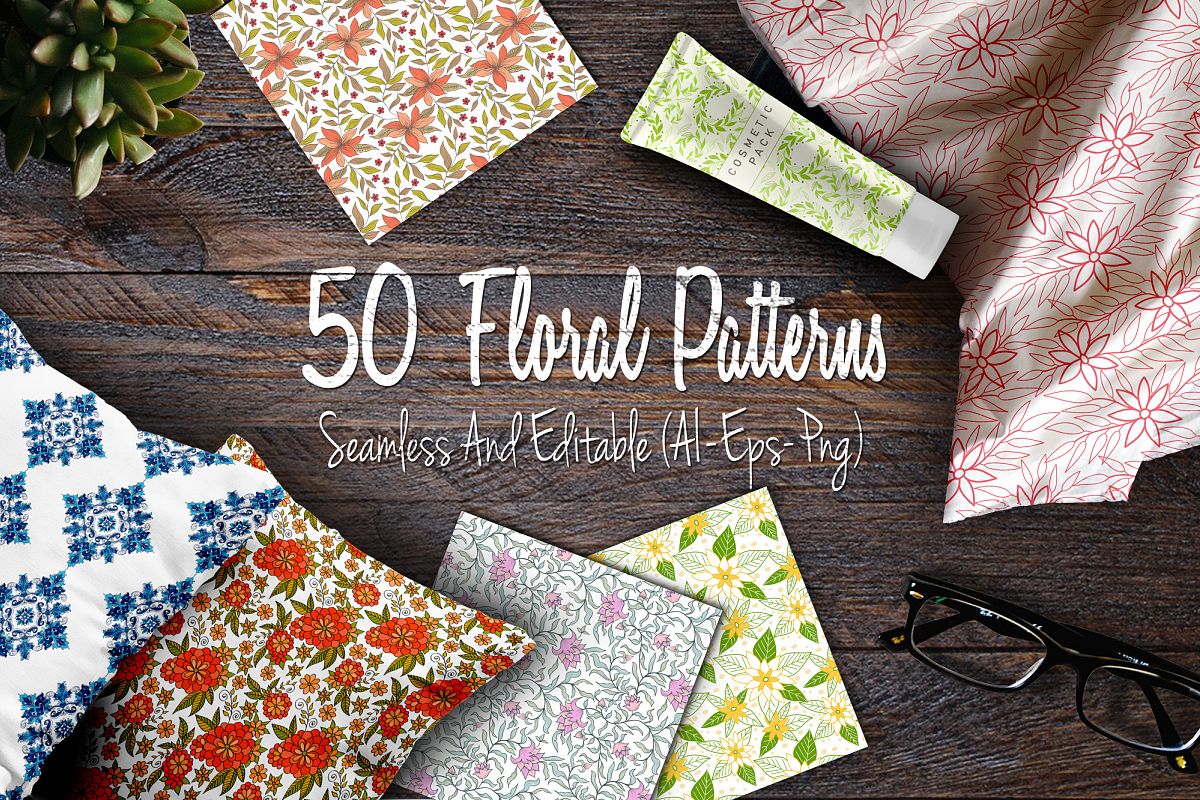 floral seamless patterns example image 1