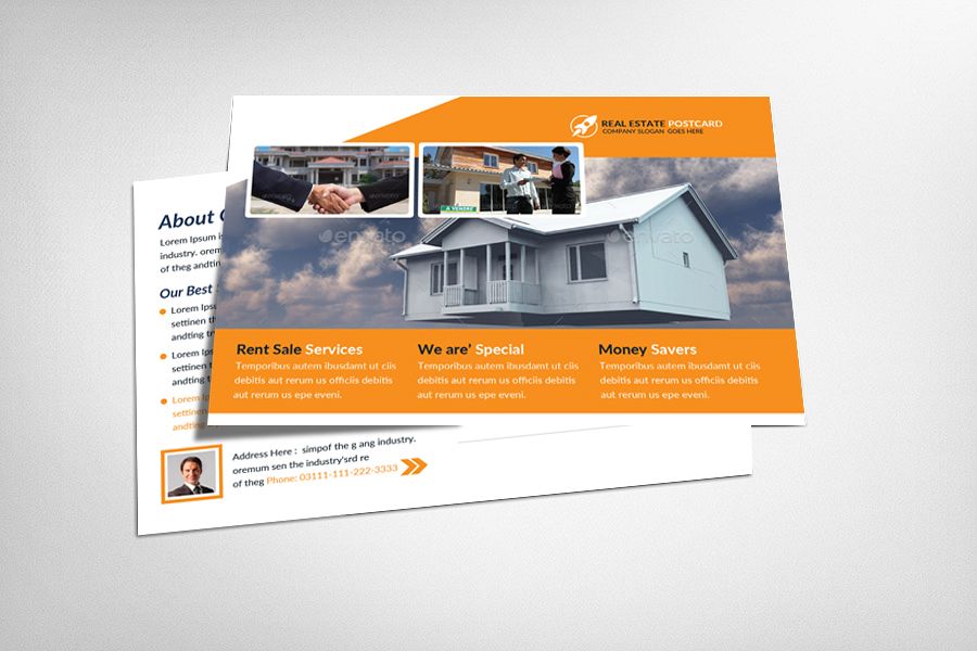 Coastal Real Estate Postcard Template example image 1