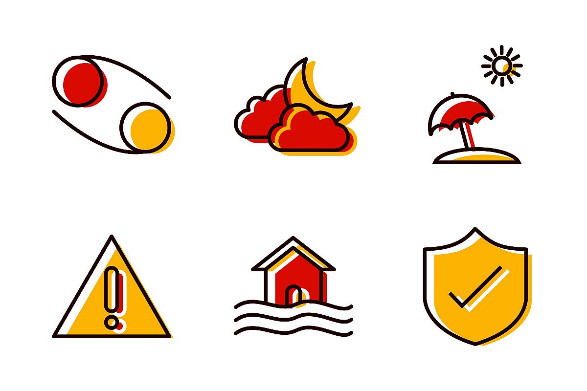 Set Of Weather And Season Icons example image 1