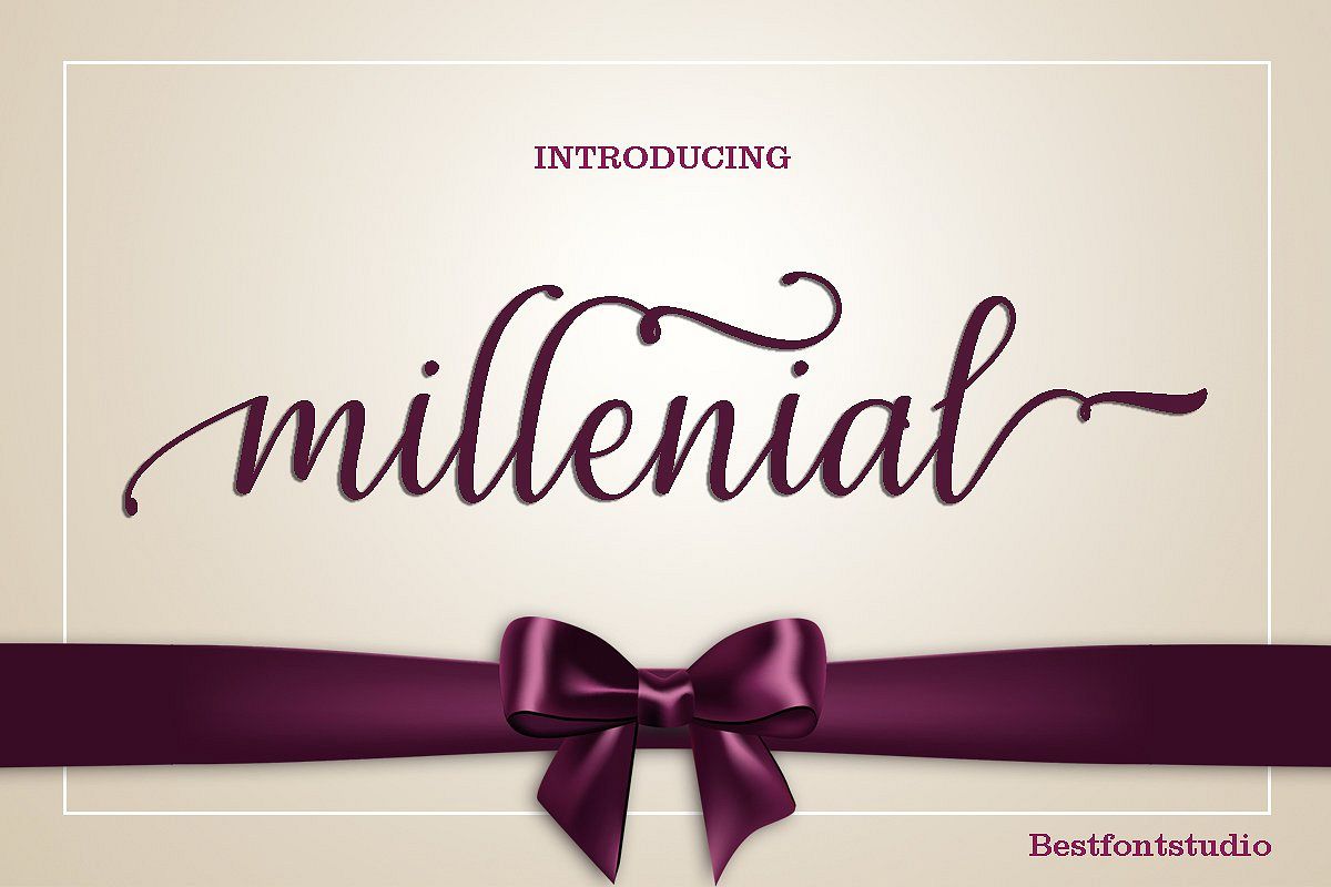 UPDATE - Millenial Script Plus Italic example image 1