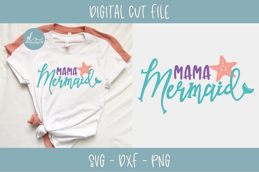 Mama Mermaid - Summer SVG Cut File example image 1