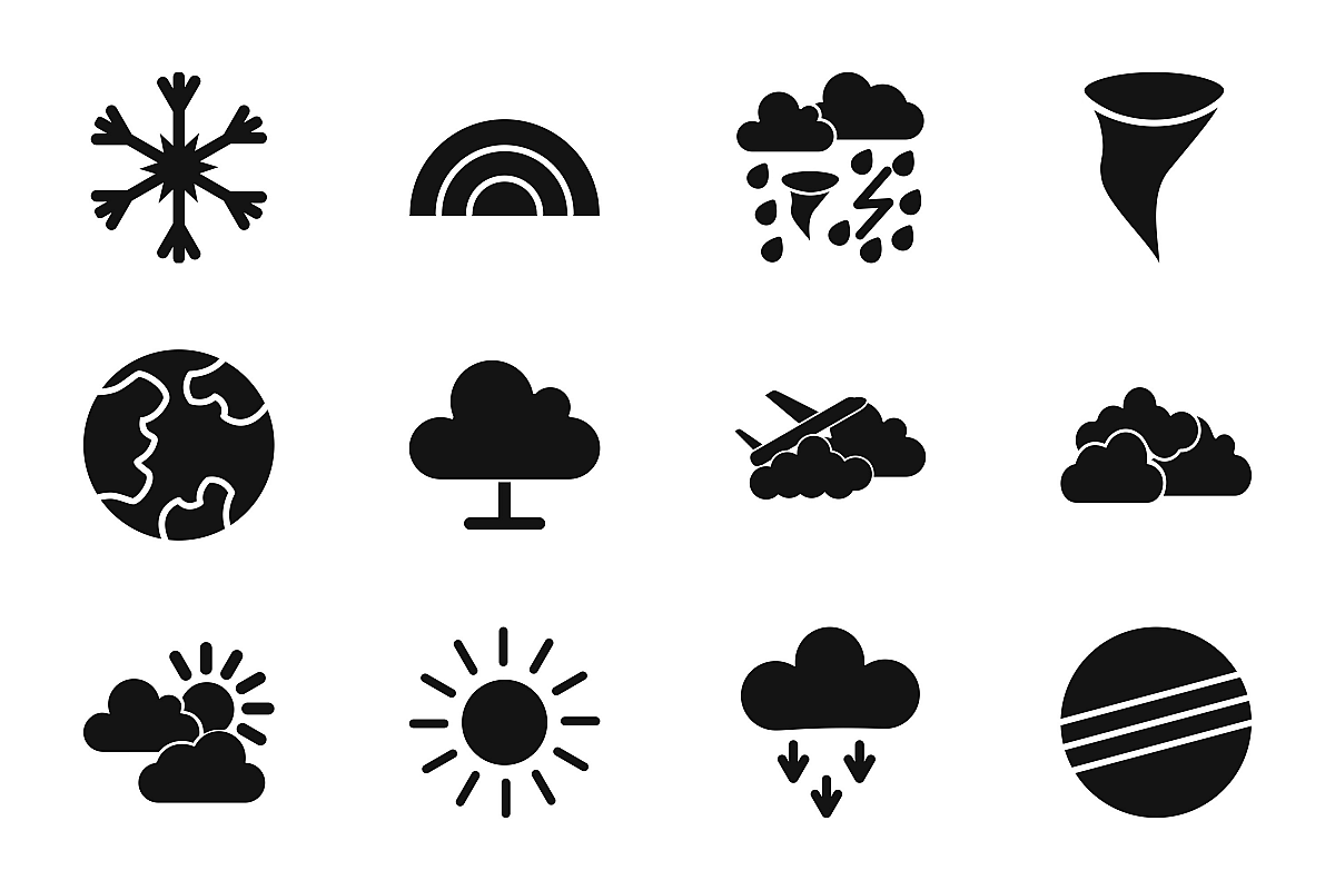 Set Of Weather And Season Icons example image 1