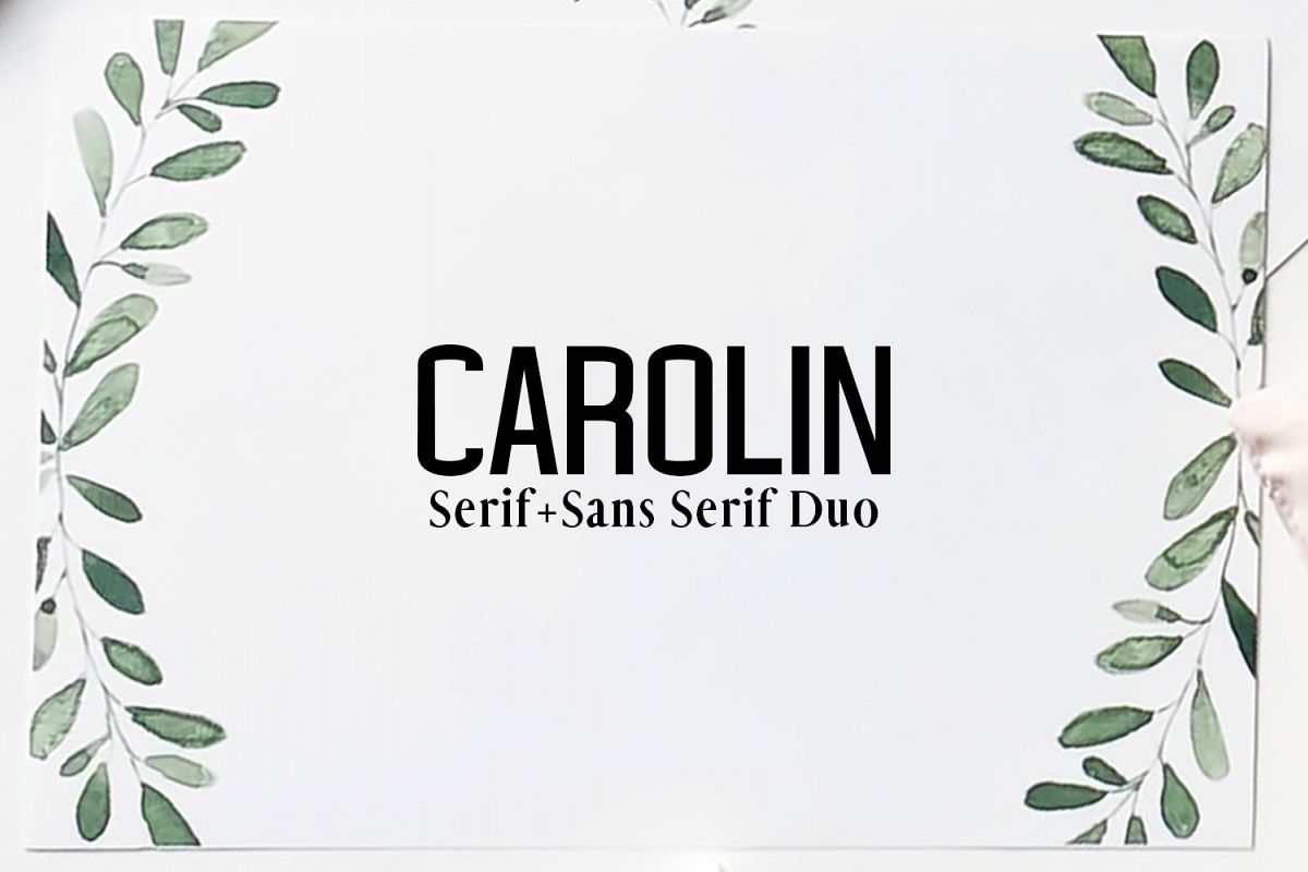 Carolin Duo Font Family Pack example image 1