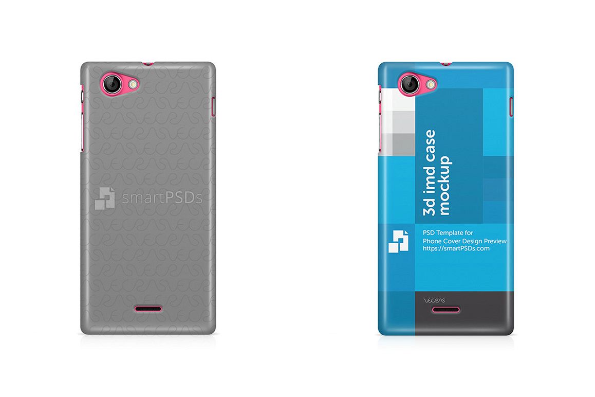 Sony Xperia J ST26i 3d IMD Mobile Case Design Mockup 2012 example image 1