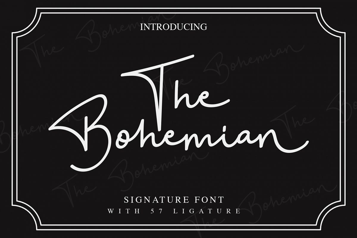 The Bohemian - a Signature Font example image 1