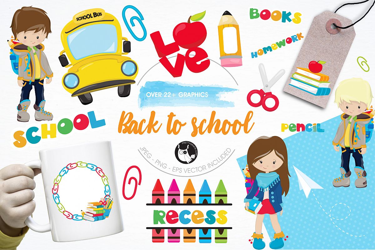 Back to school graphics and illustrations example image 1
