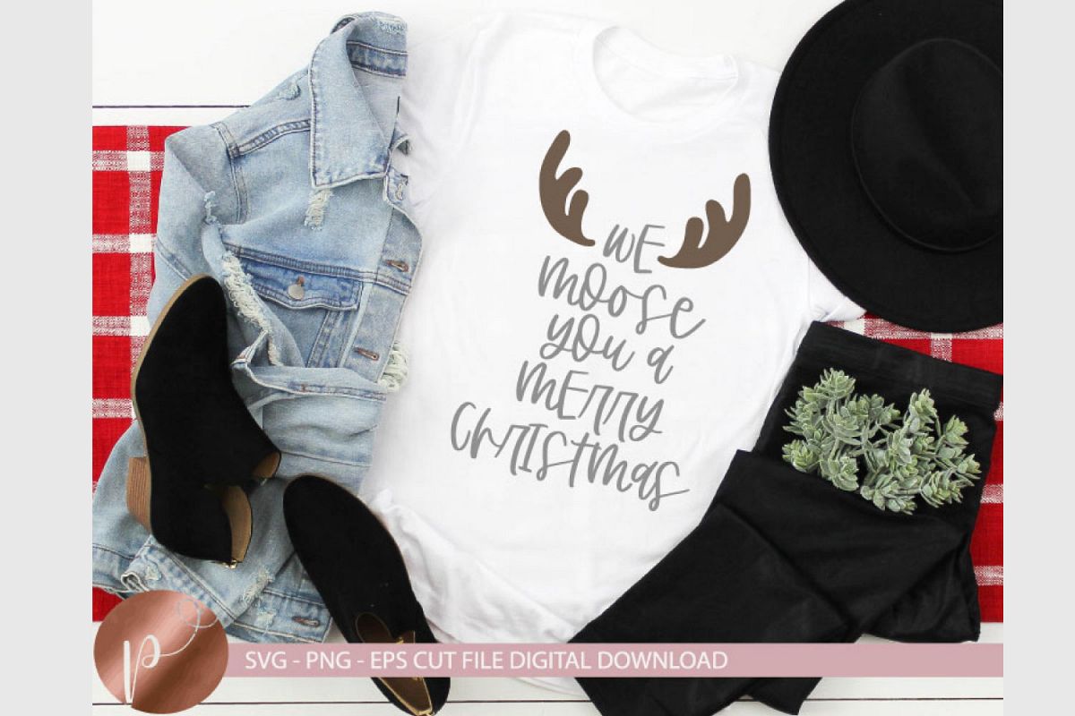 We Moose You A Merry Christmas Svg Eps Png Christmas Design example image 1