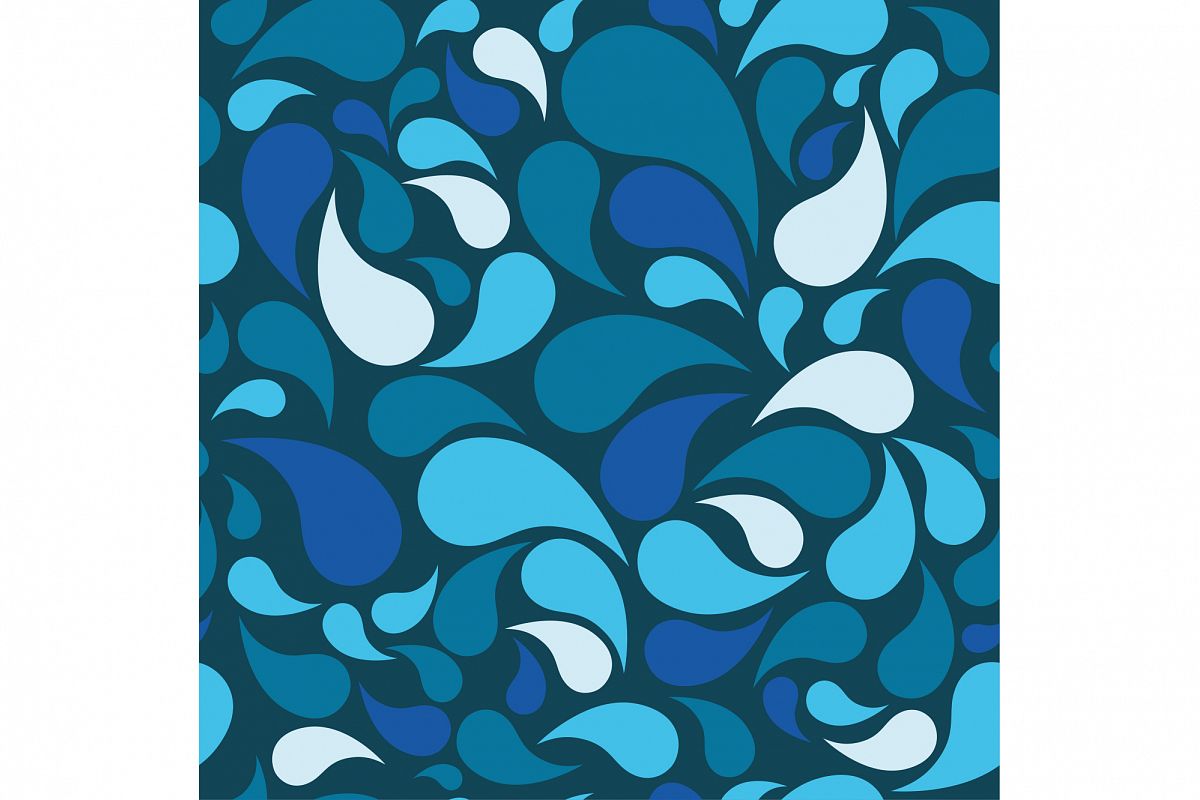 Seamless vector background with drops. Print. Repeating background. Cloth design, wallpaper. example image 1