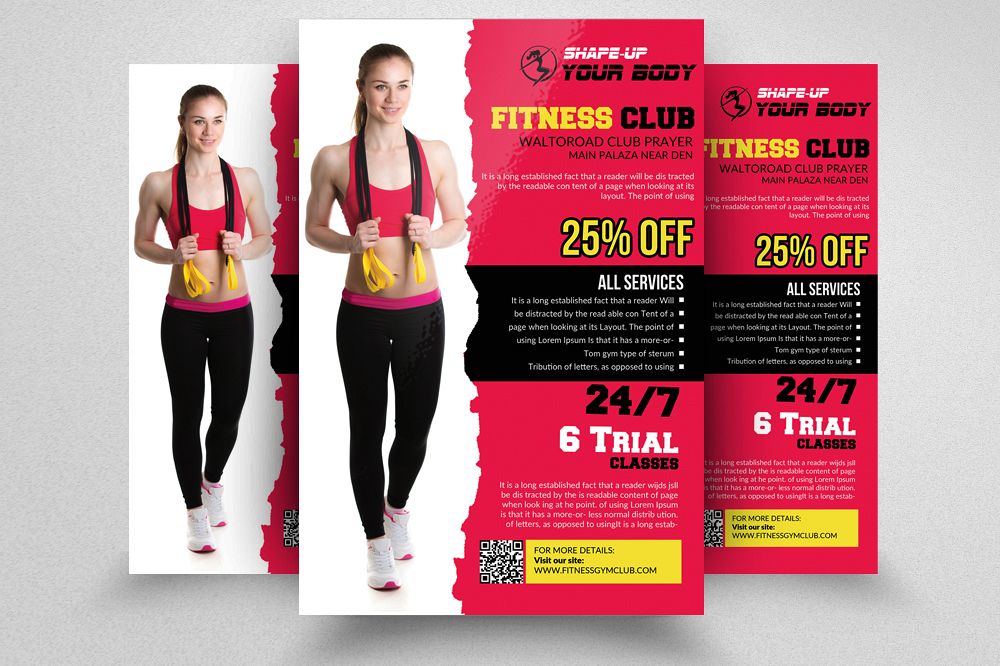 Fitness Club Flyer Template Fitness Club Flyer Template Example Image 1