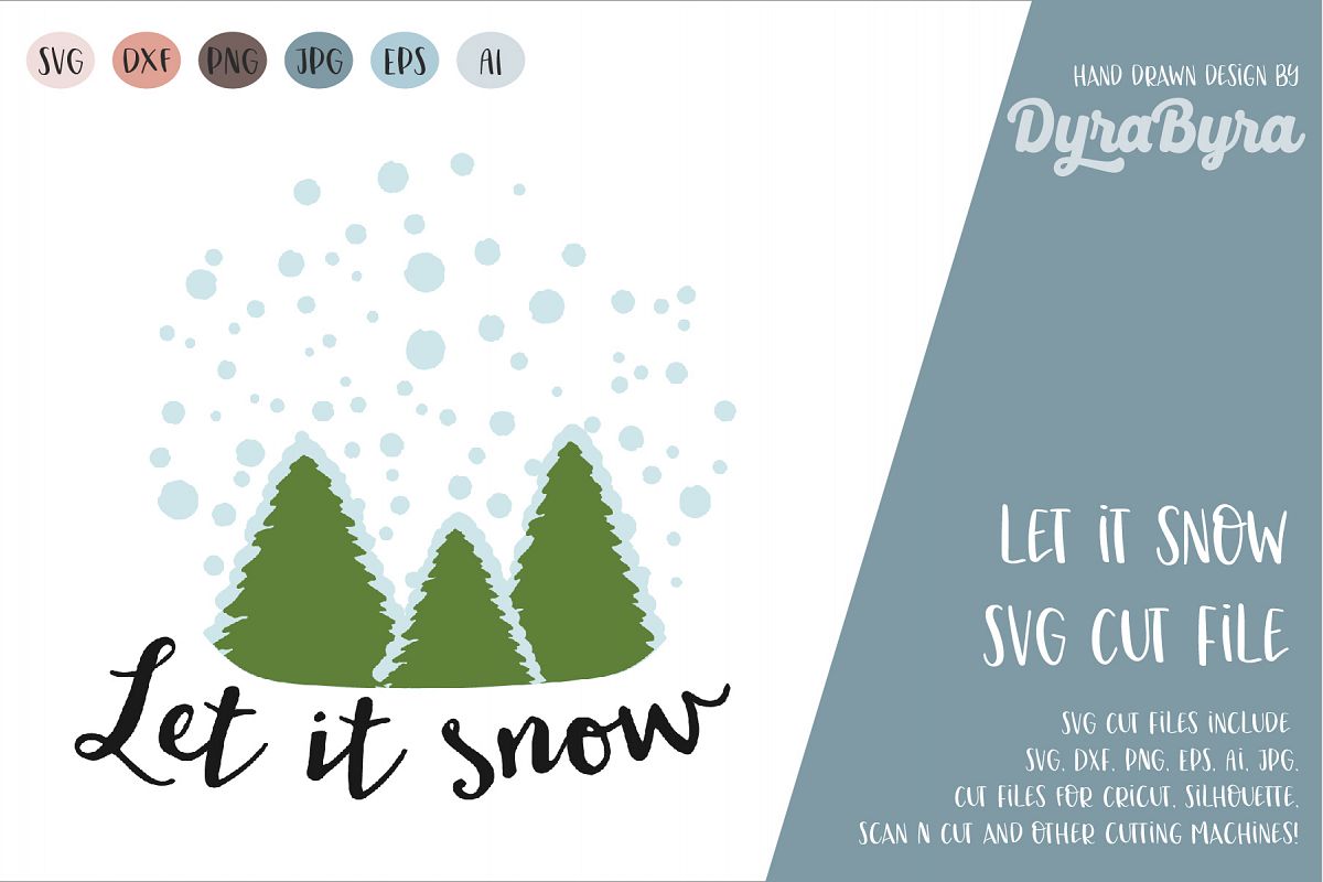 Let it snow SVG / Winter mood SVG / Christmas svg example image 1
