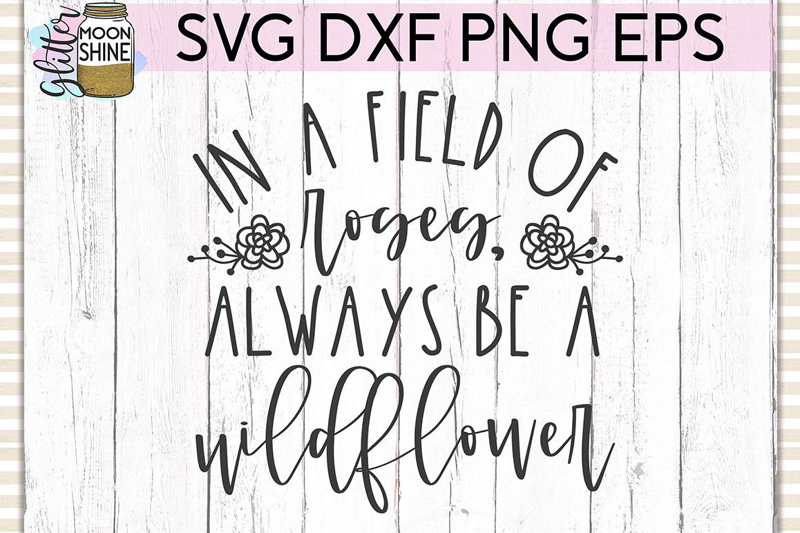 In A Field Of Roses SVG DXF PNG EPS Cutting Files example image 1